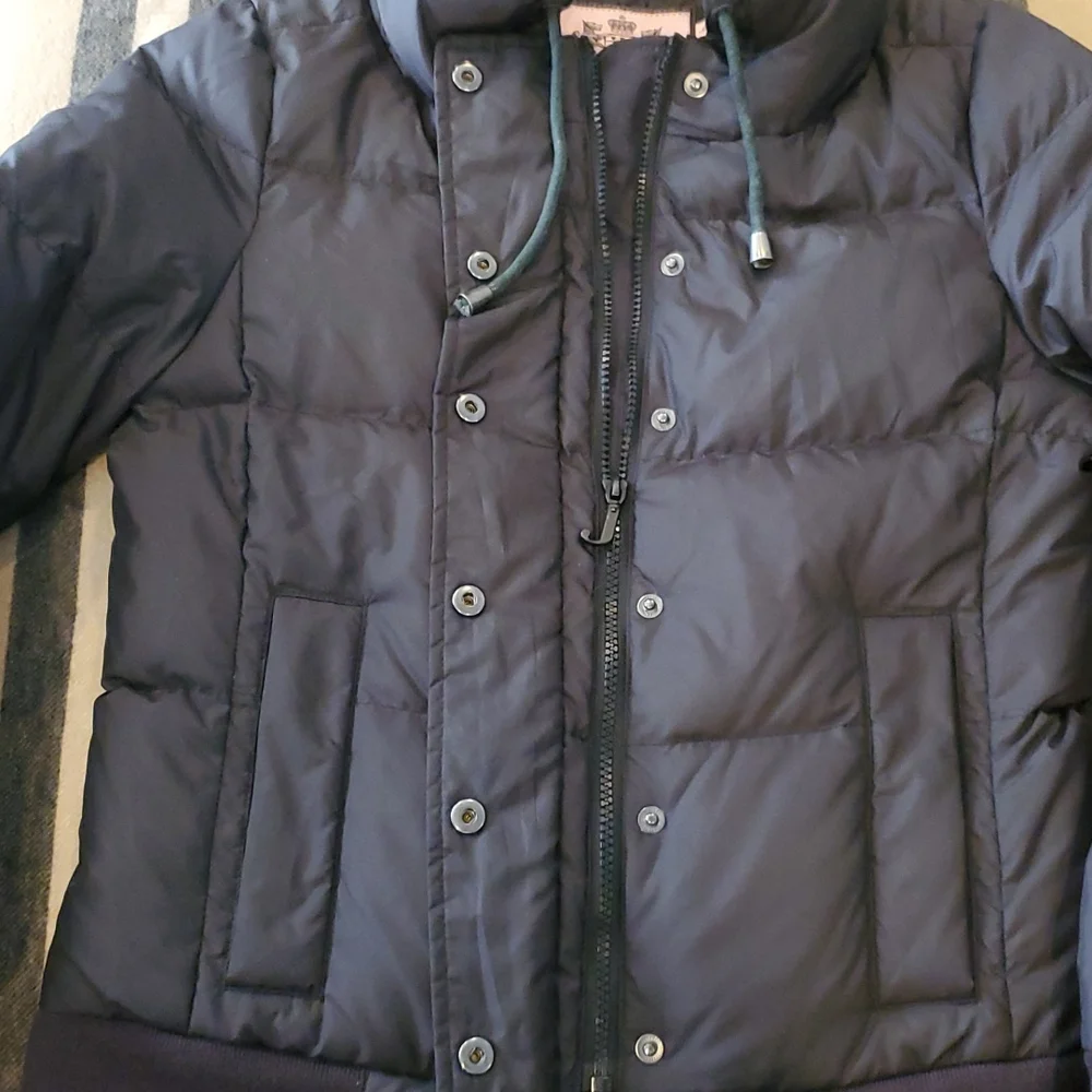 Juicy Couture Black Quilted Puffer Coat Sz Small - Picture 3 of 8